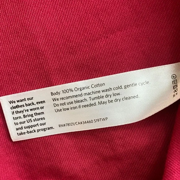 Eileen Fisher Pink Organic Cotton Twill Classic Collar Button Down Shirt Size L - Picture 4 of 12